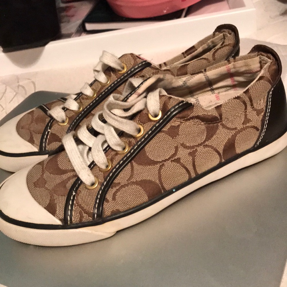 Brown coach sneakers
